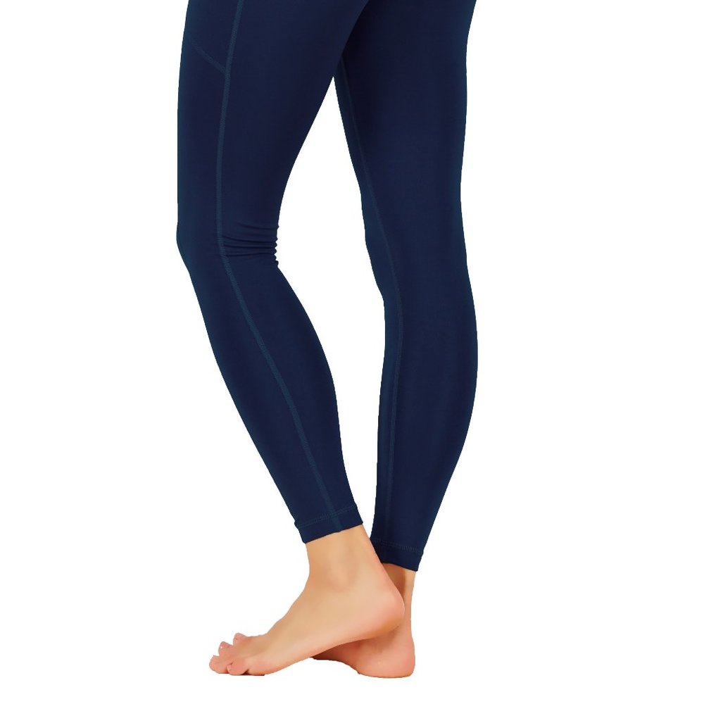 Yoga Pants Full Lenght Leggings Sides Pockets - Picture 3 of 4